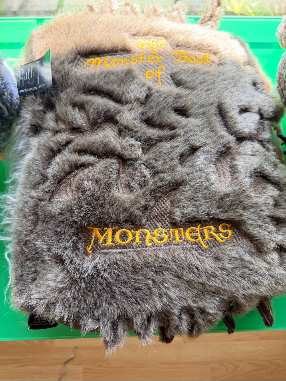 Three Harry Potter plush - Book of Monsters, Hedwig and Buckbeak